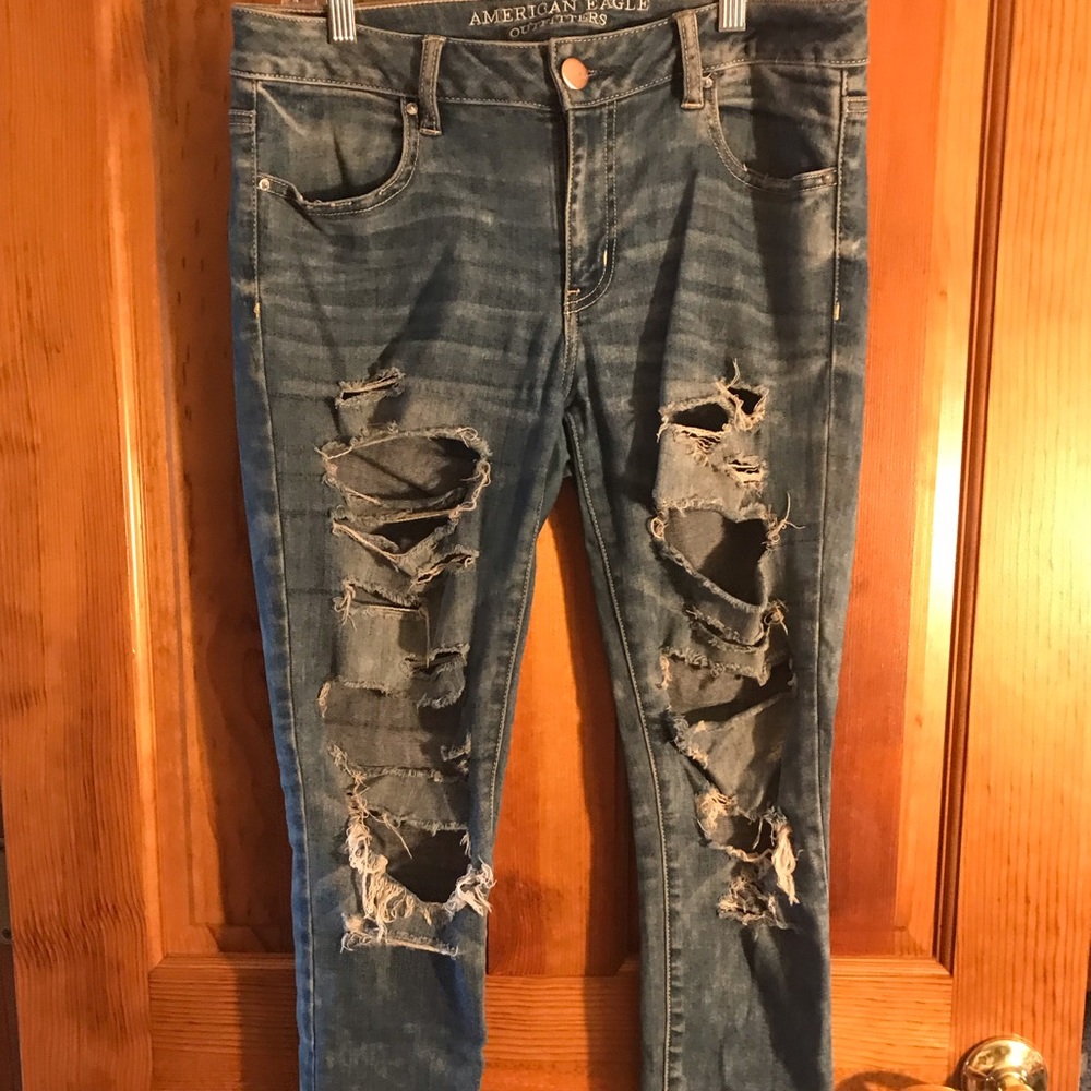 Destroyed Denim Jeans